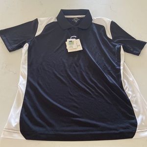 Tri- Mountain performance women's medium black and white  polo nwt